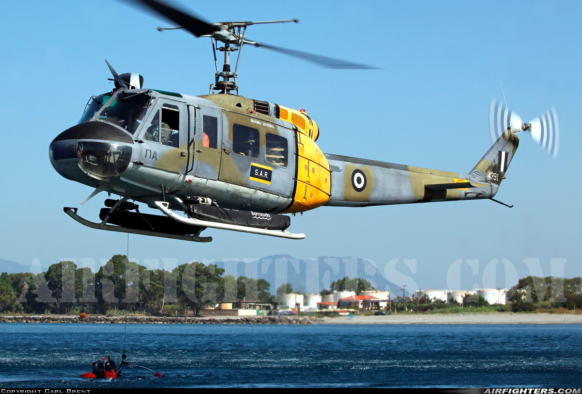 Greece - Air Force Agusta-Bell AB-205A 4391 at Off-Airport - Kalamata, Greece