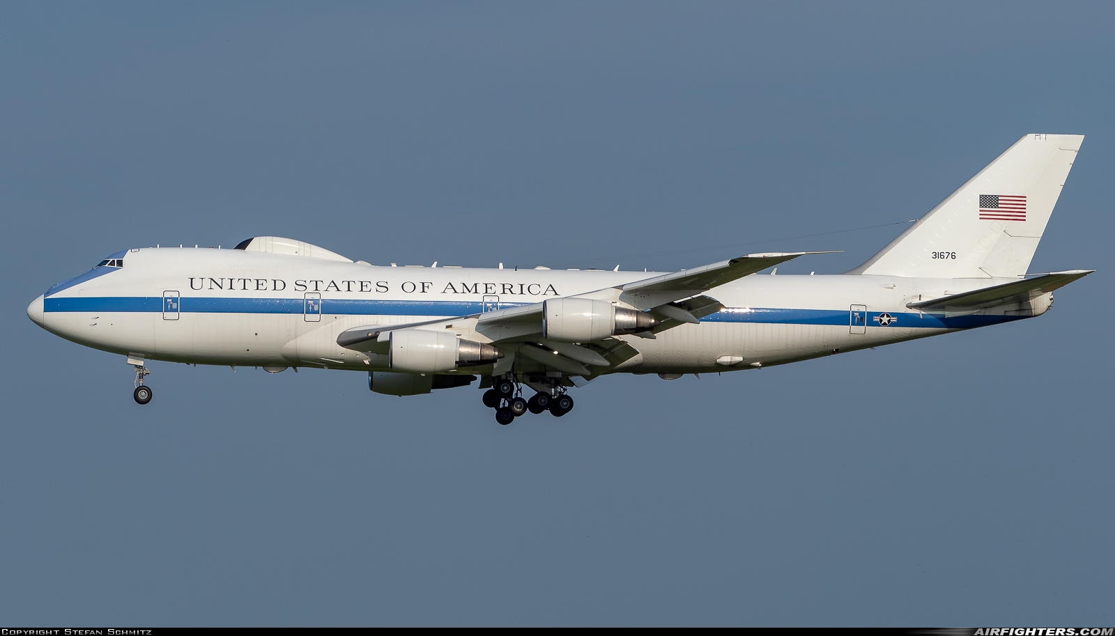 USA - Air Force Boeing E-4B (747-200B) 73-1676 at Brussels - National (Zaventem) / Melsbroek (BRU / EBBR / EBMB), Belgium