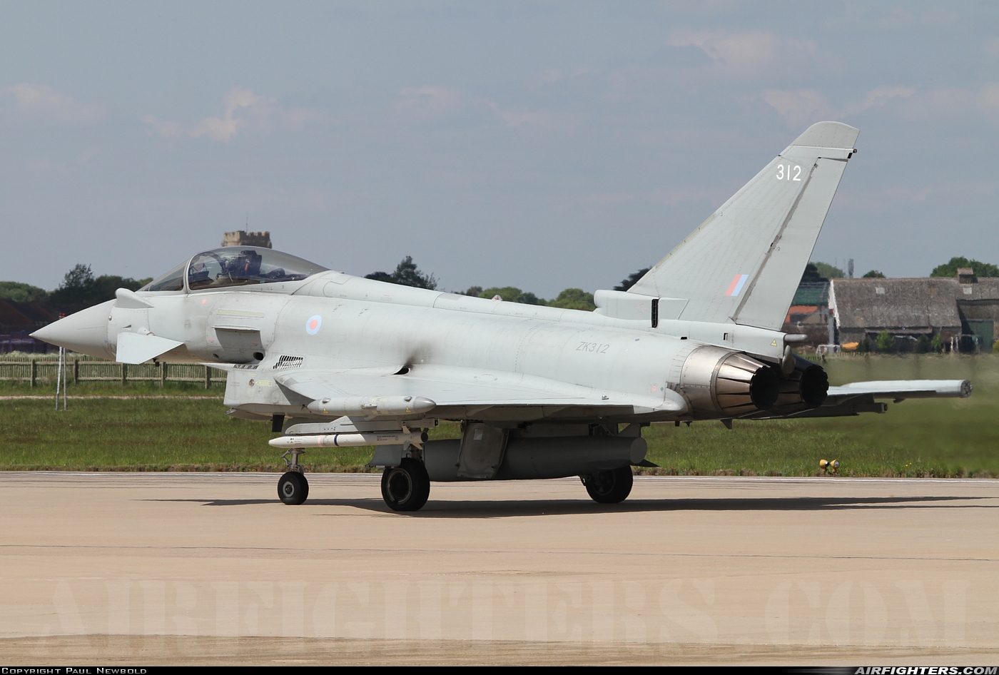 UK - Air Force Eurofighter Typhoon FGR4 ZK312 at Coningsby (EGXC), UK