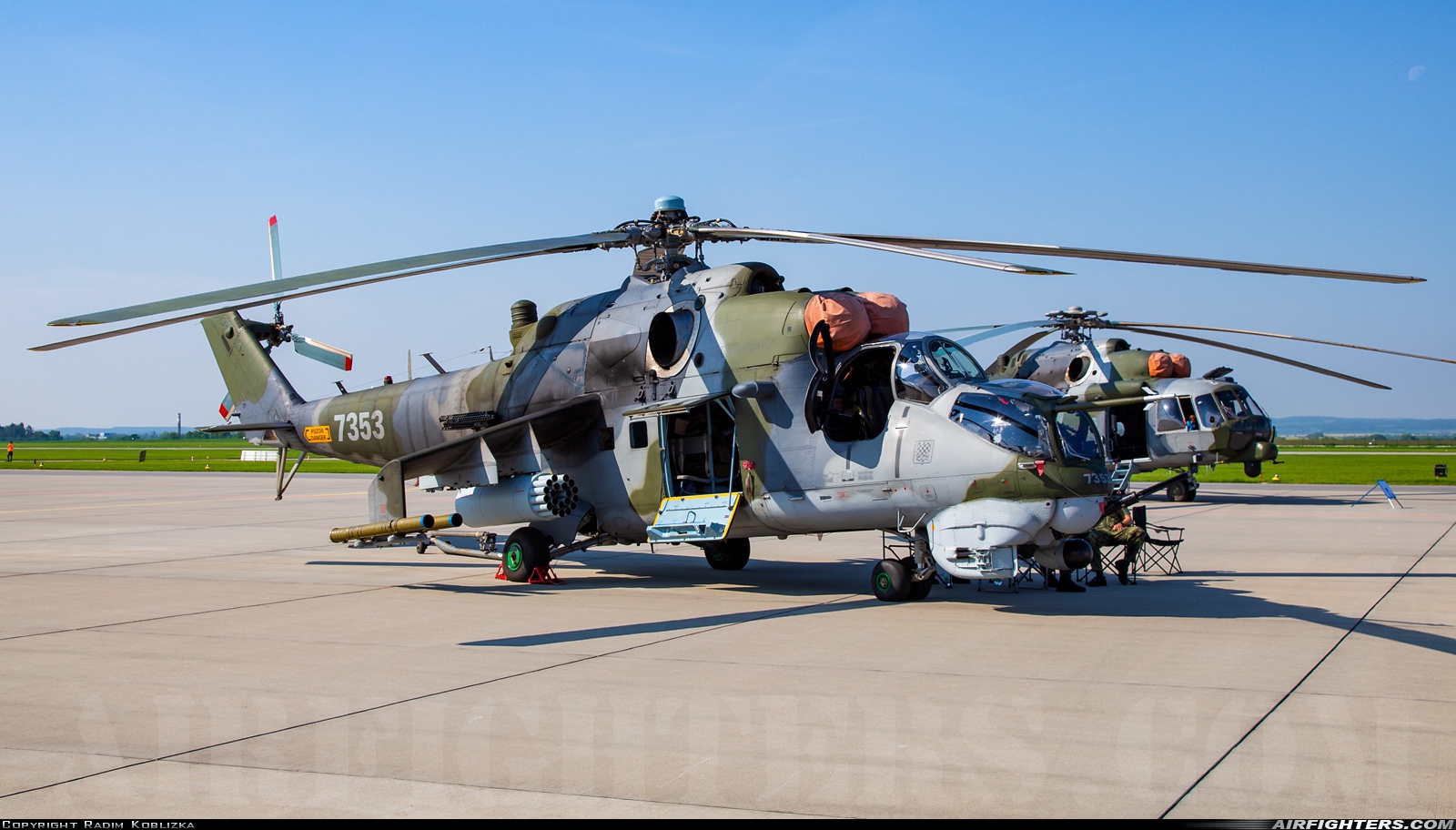 Czech Republic - Air Force Mil Mi-35 (Mi-24V) 7353 at Caslav (LKCV), Czech Republic
