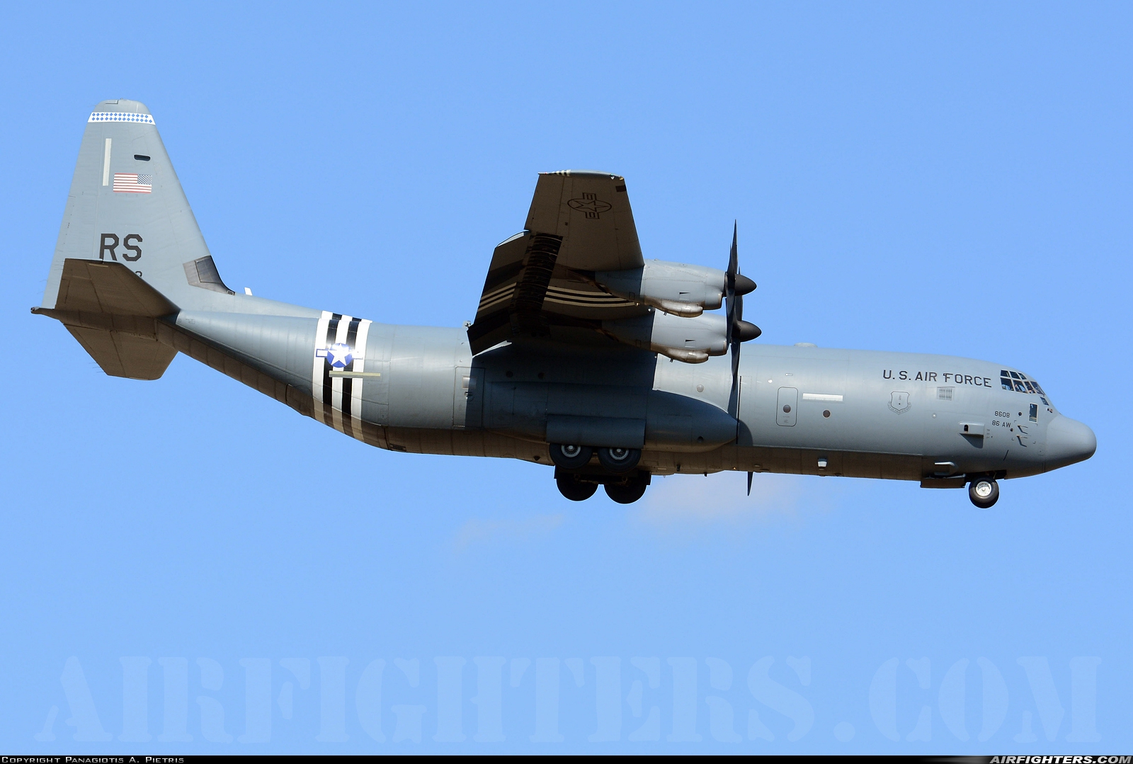 USA - Air Force Lockheed Martin C-130J-30 Hercules (L-382) 07-8608 at Elefsís (LGEL), Greece