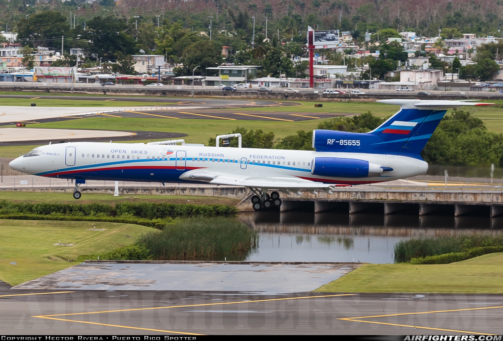 Russia - Air Force Tupolev Tu-154M/LK-1 RF-85655 at San Juan - Luis Munoz Marin Int. (SJU / TJSJ), Puerto Rico