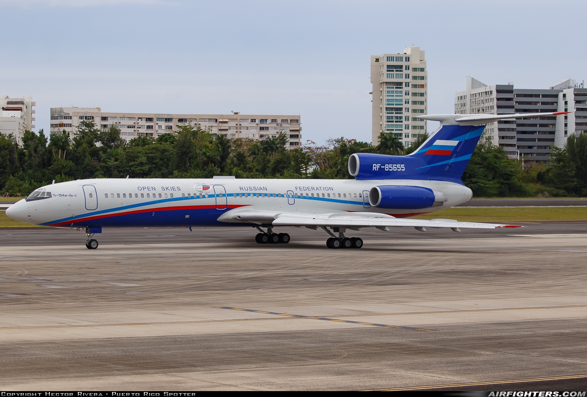 Russia - Air Force Tupolev Tu-154M/LK-1 RF-85655 at San Juan - Luis Munoz Marin Int. (SJU / TJSJ), Puerto Rico
