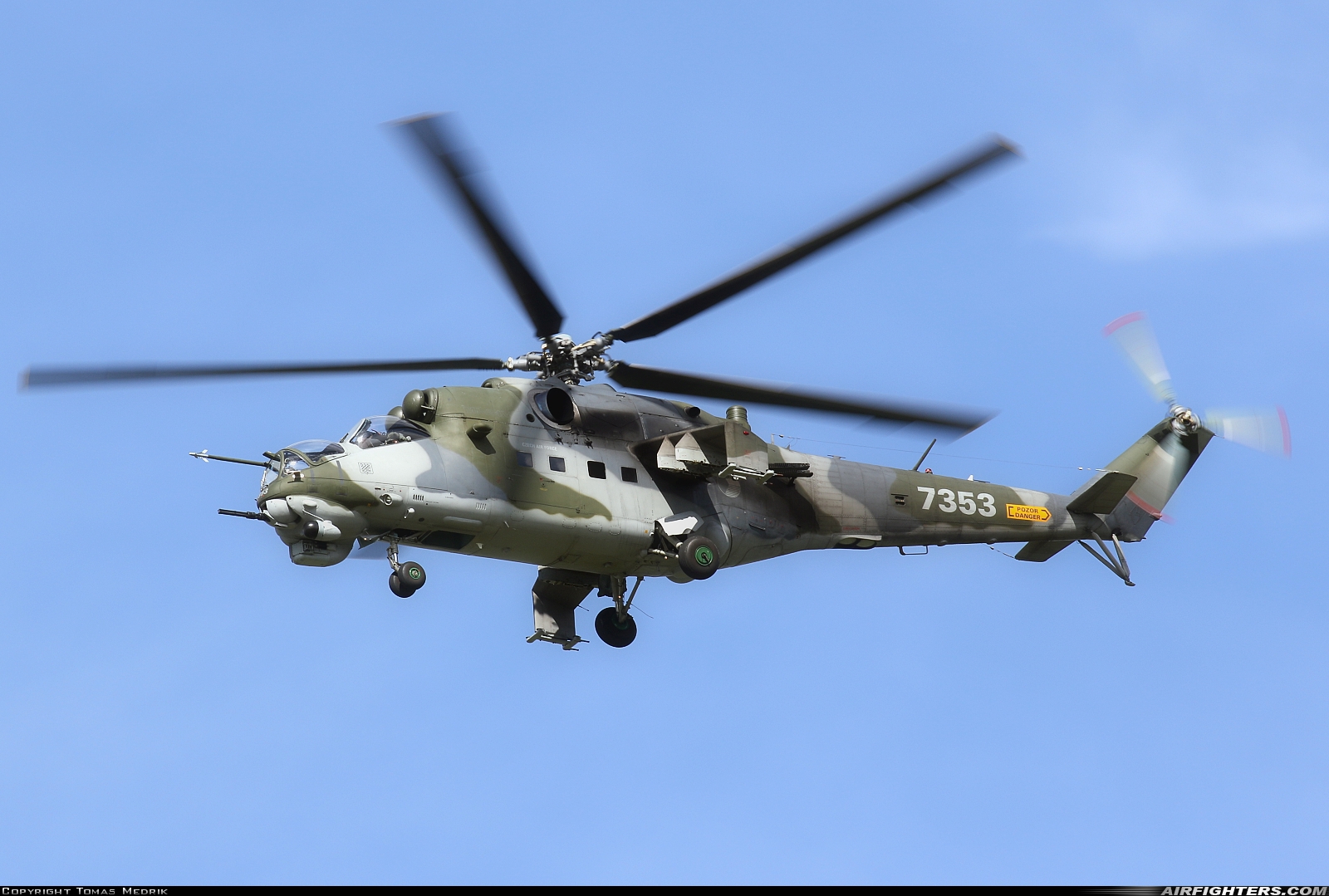 Czech Republic - Air Force Mil Mi-35 (Mi-24V) 7353 at Namest nad Oslavou (LKNA), Czech Republic
