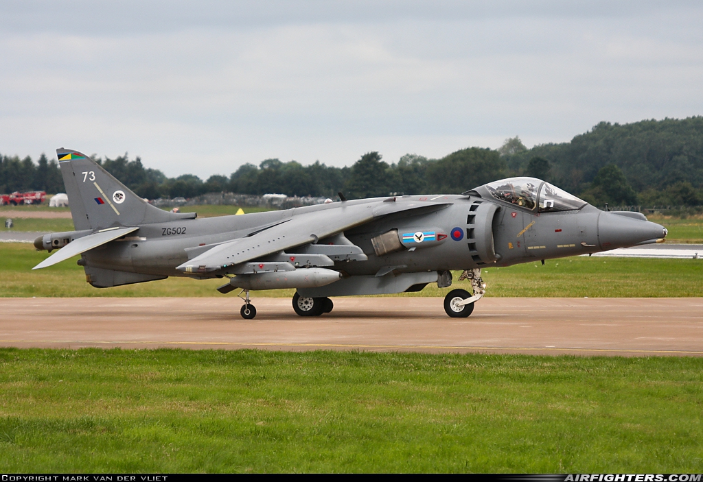 UK - Air Force British Aerospace Harrier GR.9 ZG502 at Fairford (FFD / EGVA), UK