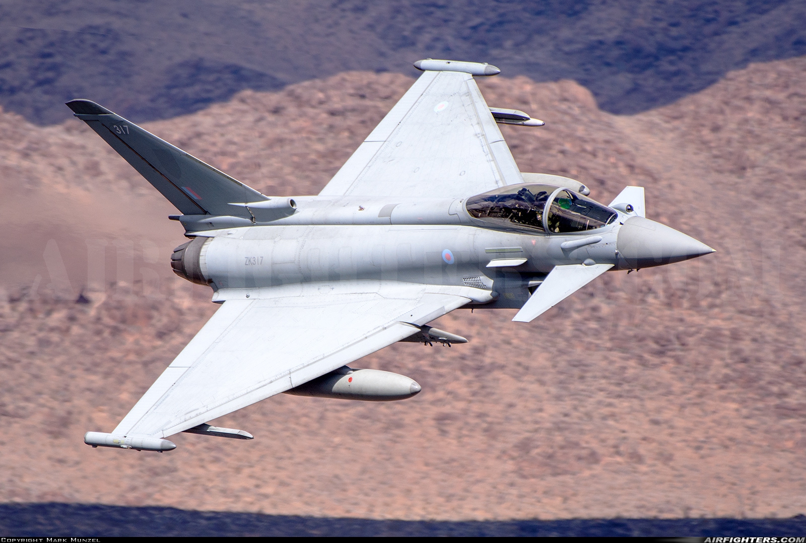 UK - Air Force Eurofighter Typhoon FGR4 ZK317 at Off-Airport - Rainbow Canyon area, USA