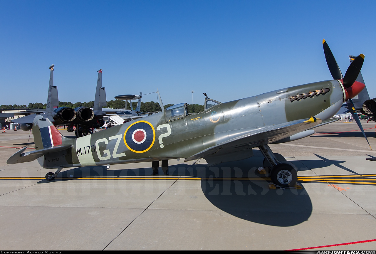 Private - Fighter Factory Supermarine 361 Spitfire HF.IXe N730MJ at Goldsboro - Seymour Johnson AFB (GSB / KGSB), USA