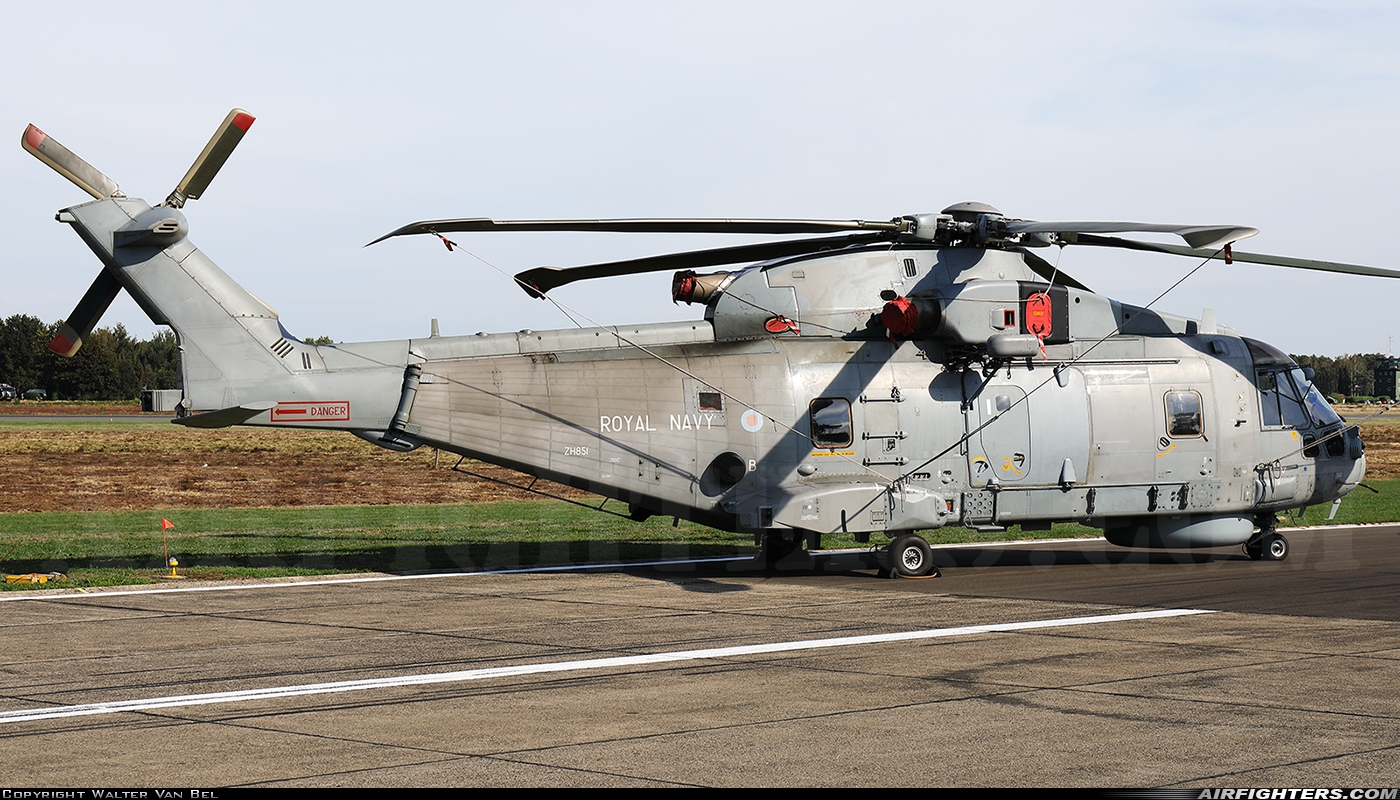 UK - Navy AgustaWestland Merlin HM2 (Mk111) ZH851 at Kleine Brogel (EBBL), Belgium