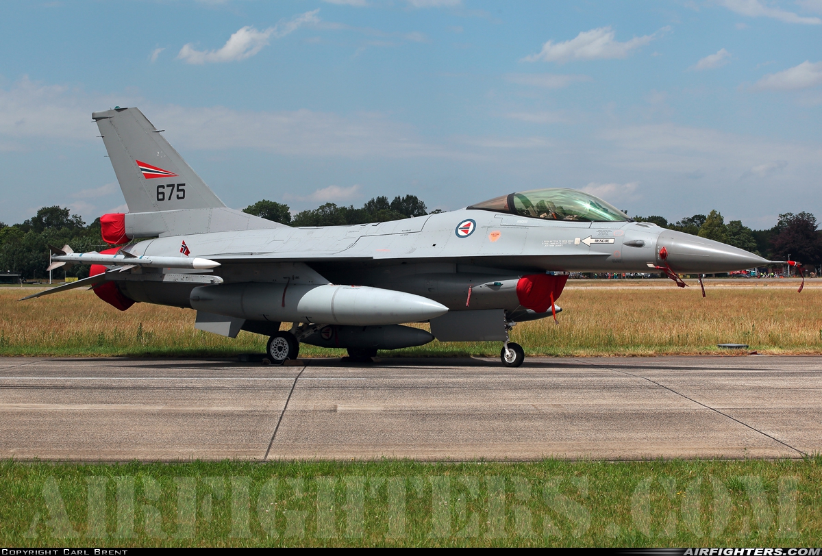 Norway - Air Force General Dynamics F-16AM Fighting Falcon 675 at Uden - Volkel (UDE / EHVK), Netherlands