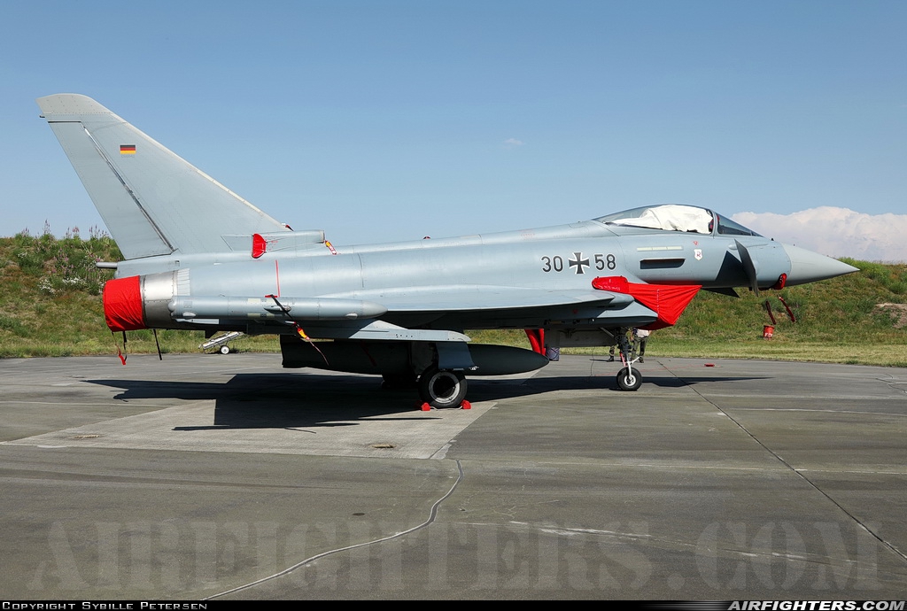 Germany - Air Force Eurofighter EF-2000 Typhoon S 30+58 at Nordholz (- Cuxhaven) (NDZ / ETMN), Germany