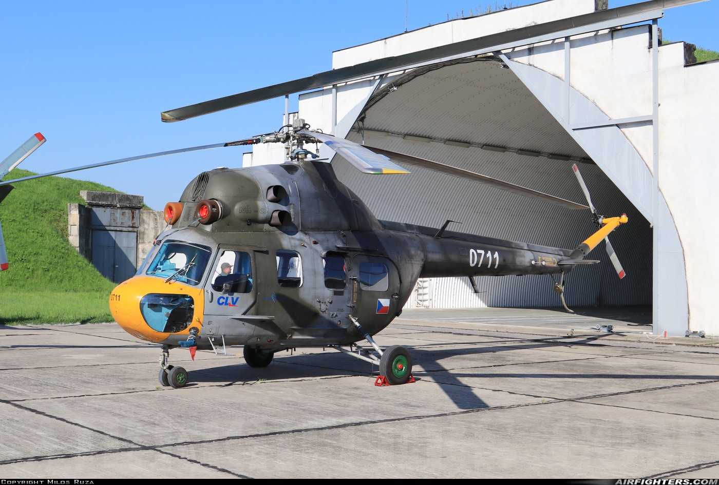 Czech Republic - Air Force Mil Mi-2 0711 at Pardubice (PED / LKPD), Czech Republic