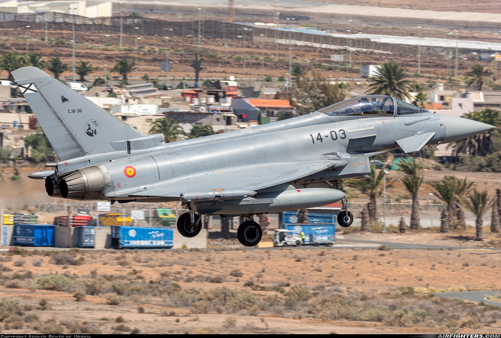Spain - Air Force Eurofighter C-16 Typhoon (EF-2000S) C.16-36 at Gran Canaria (- Las Palmas / Gando) (LPA / GCLP), Spain