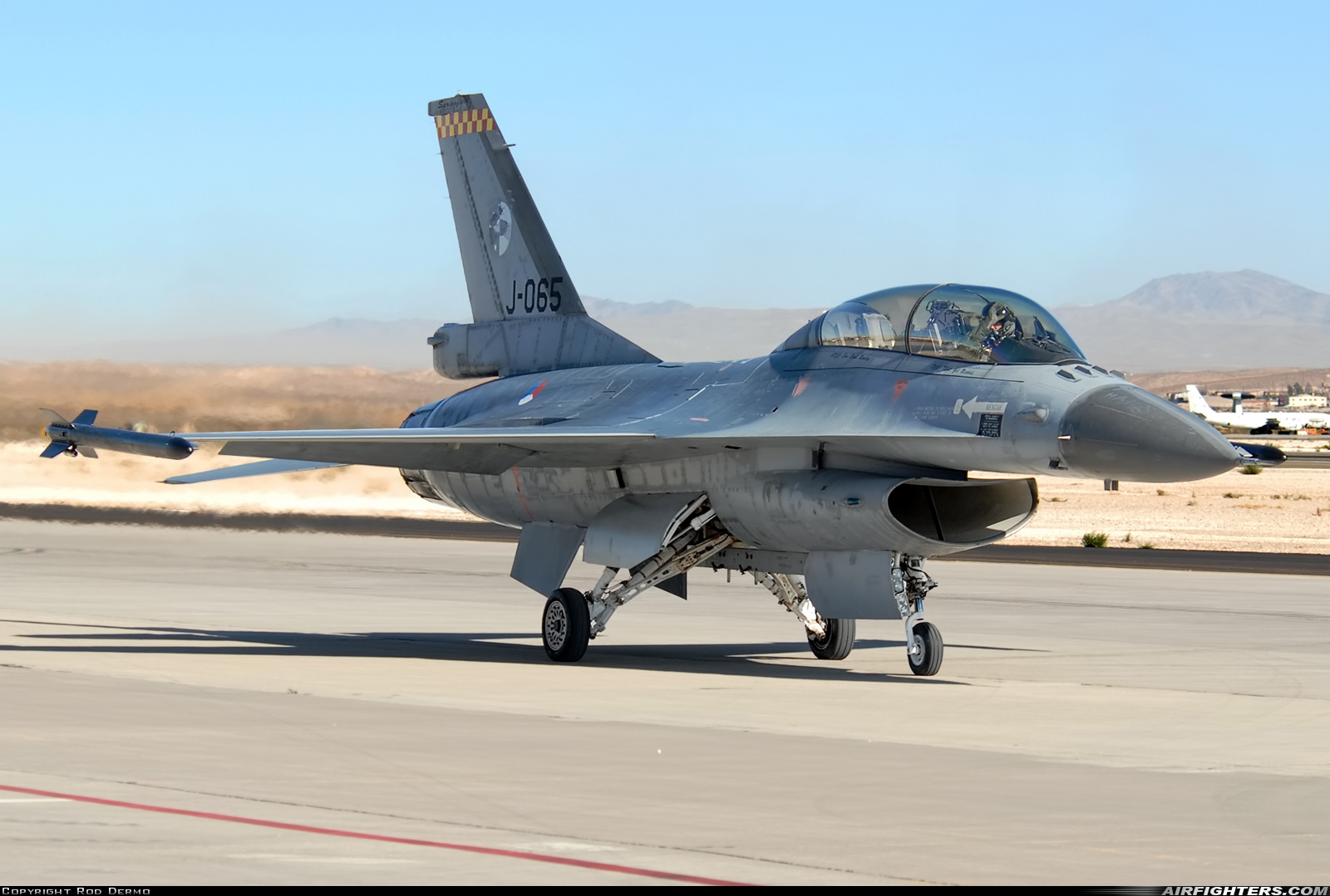 Netherlands - Air Force General Dynamics F-16BM Fighting Falcon J-065 at Las Vegas - Nellis AFB (LSV / KLSV), USA