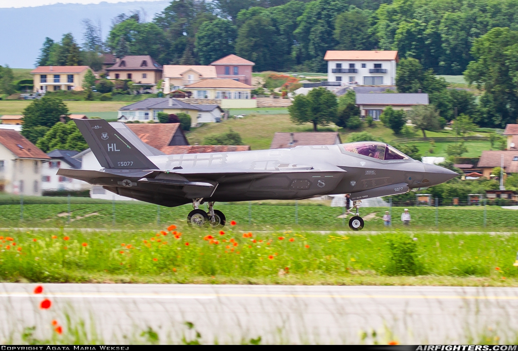 USA - Air Force Lockheed Martin F-35A Lightning II 13-5077 at Payerne (LSMP), Switzerland