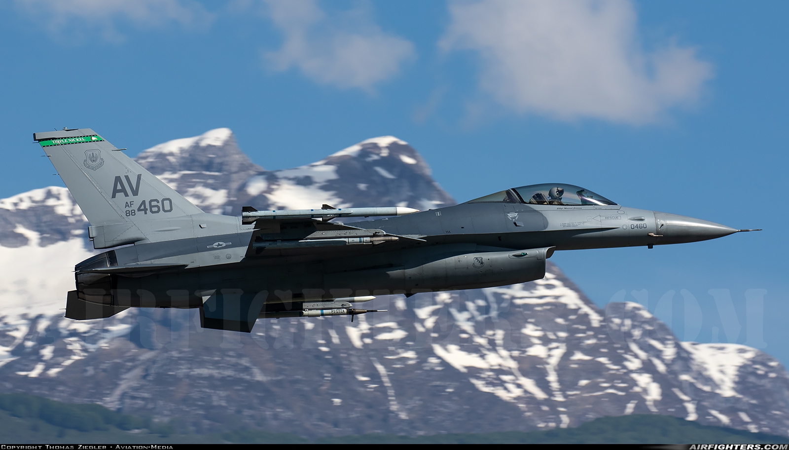 USA - Air Force General Dynamics F-16C Fighting Falcon 88-0460 at Aviano (- Pagliano e Gori) (AVB / LIPA), Italy