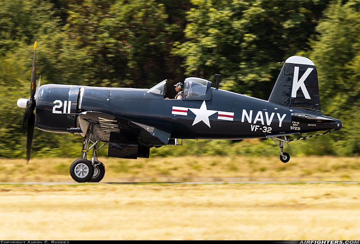 Private - Erickson Aircraft Collection Vought F4U-7 Corsair NX1337A at Gig Harbor - Tacoma Narrows (TIW / KTIW), USA