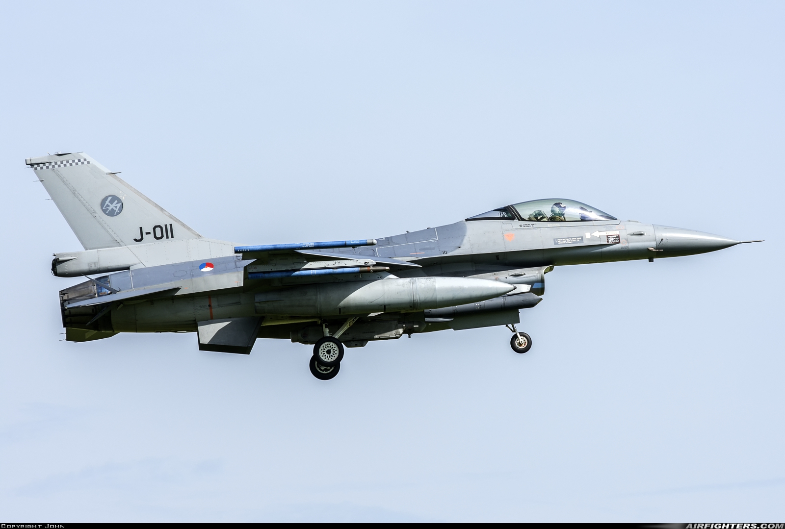 Netherlands - Air Force General Dynamics F-16AM Fighting Falcon J-011 at Leeuwarden (LWR / EHLW), Netherlands