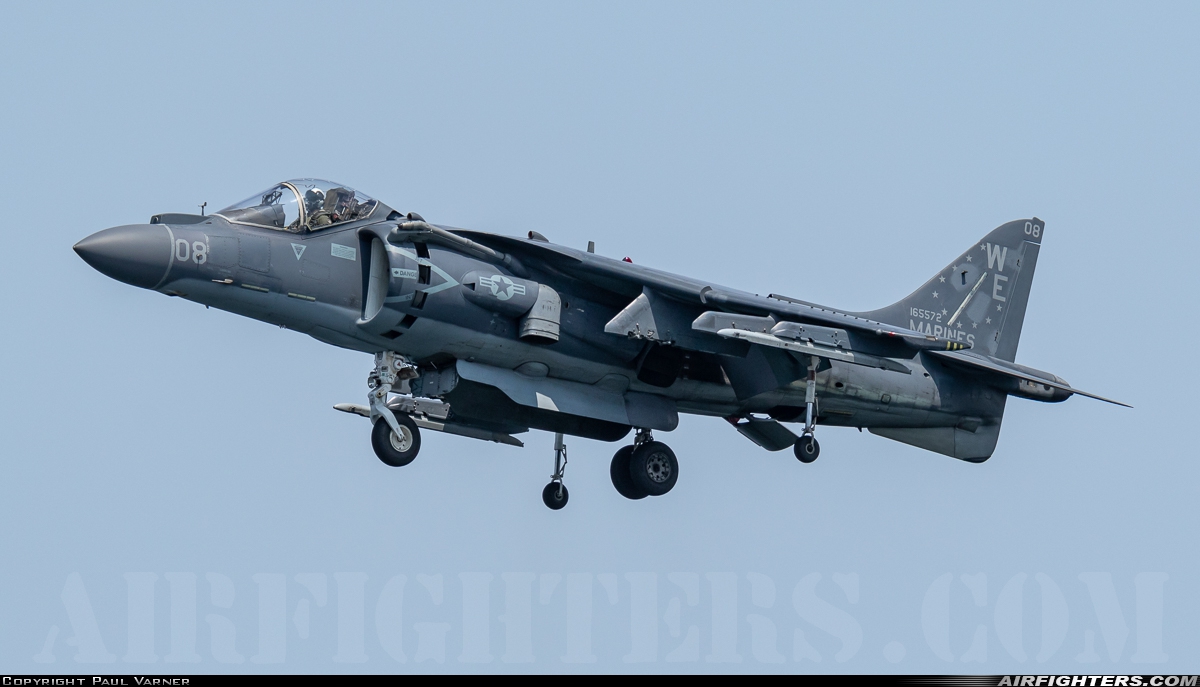 USA - Marines McDonnell Douglas AV-8B+ Harrier ll 165572 at Off-Airport - Commencement Bay, USA