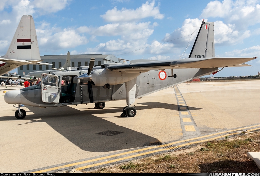 Malta - Air Force Britten-Norman Islander AL1 (BN-2T) AS9819 at Luqa - Malta International (MLA / LMML), Malta