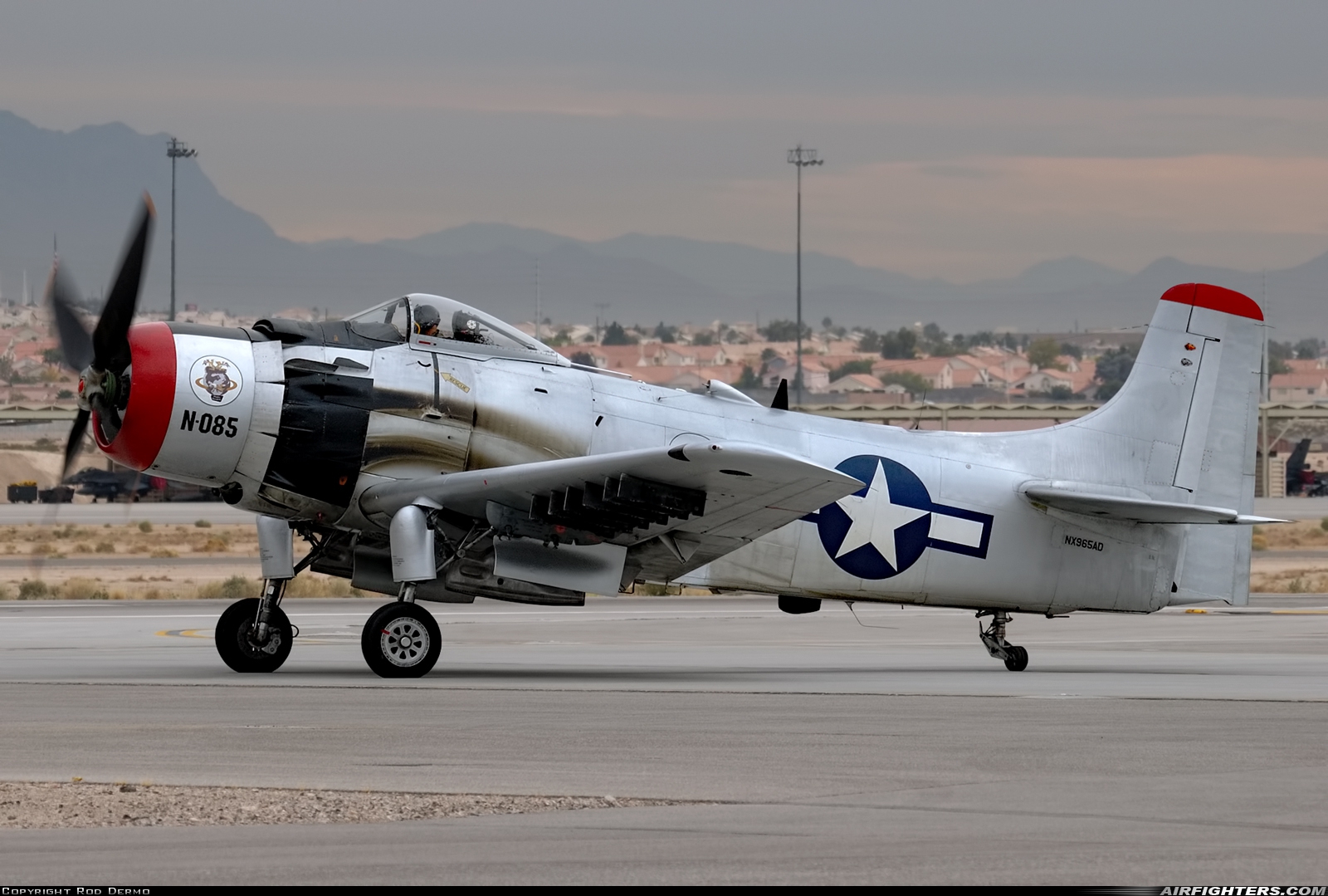 Private - Heritage Flight Museum Douglas A-1D Skyraider (AD-4N) NX965AD at Las Vegas - Nellis AFB (LSV / KLSV), USA
