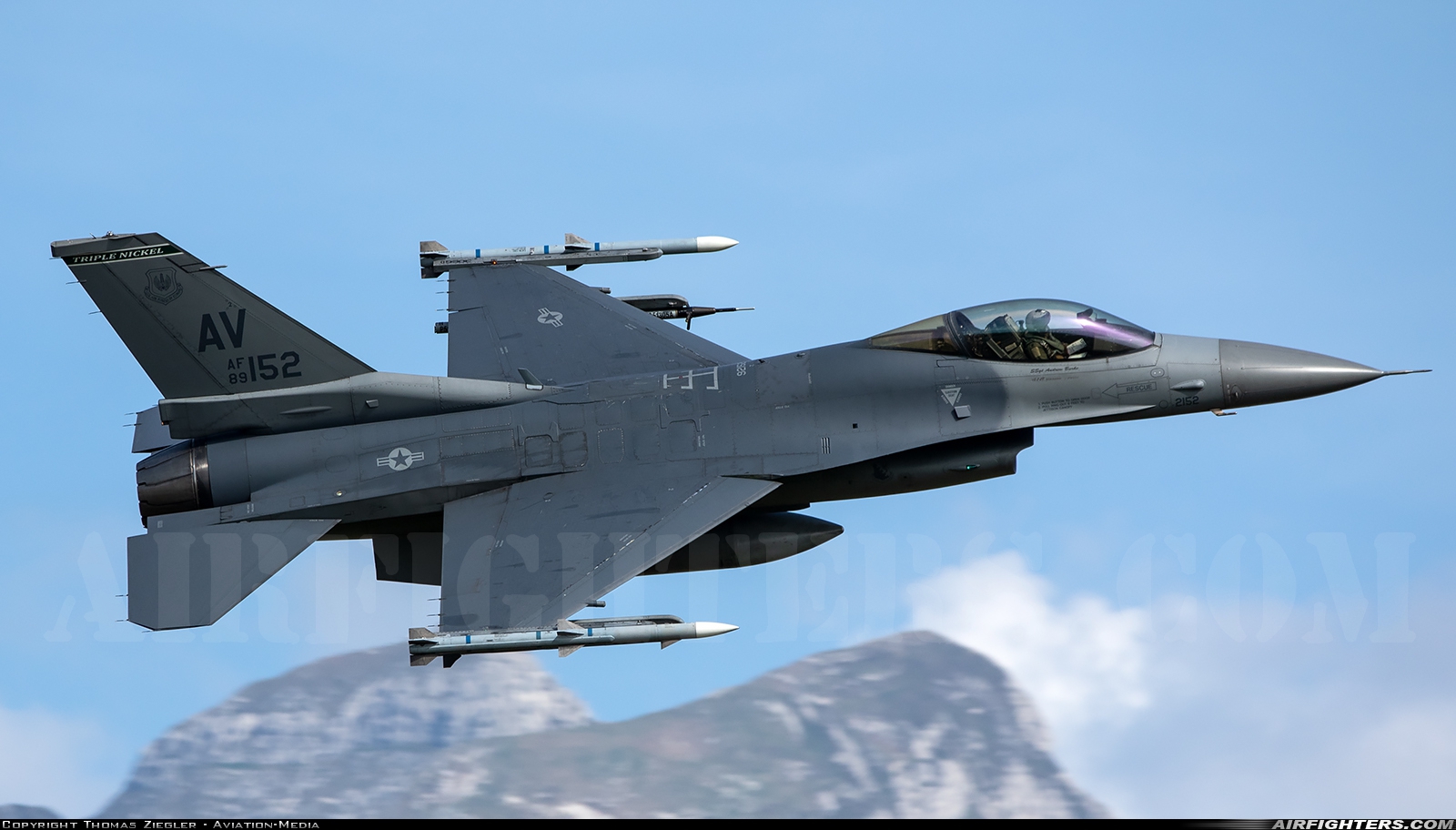 USA - Air Force General Dynamics F-16C Fighting Falcon 89-2152 at Aviano (- Pagliano e Gori) (AVB / LIPA), Italy