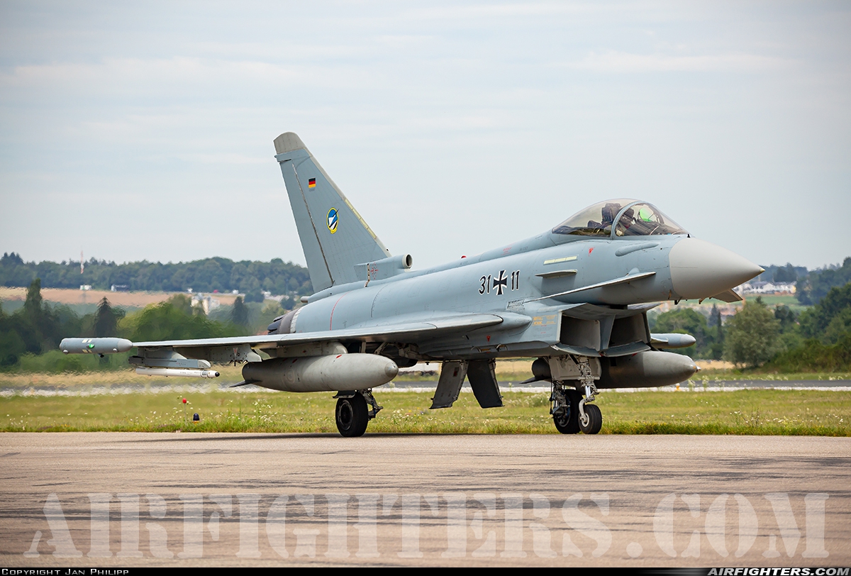 Germany - Air Force Eurofighter EF-2000 Typhoon S 31+11 at Neuburg - Zell (ETSN), Germany