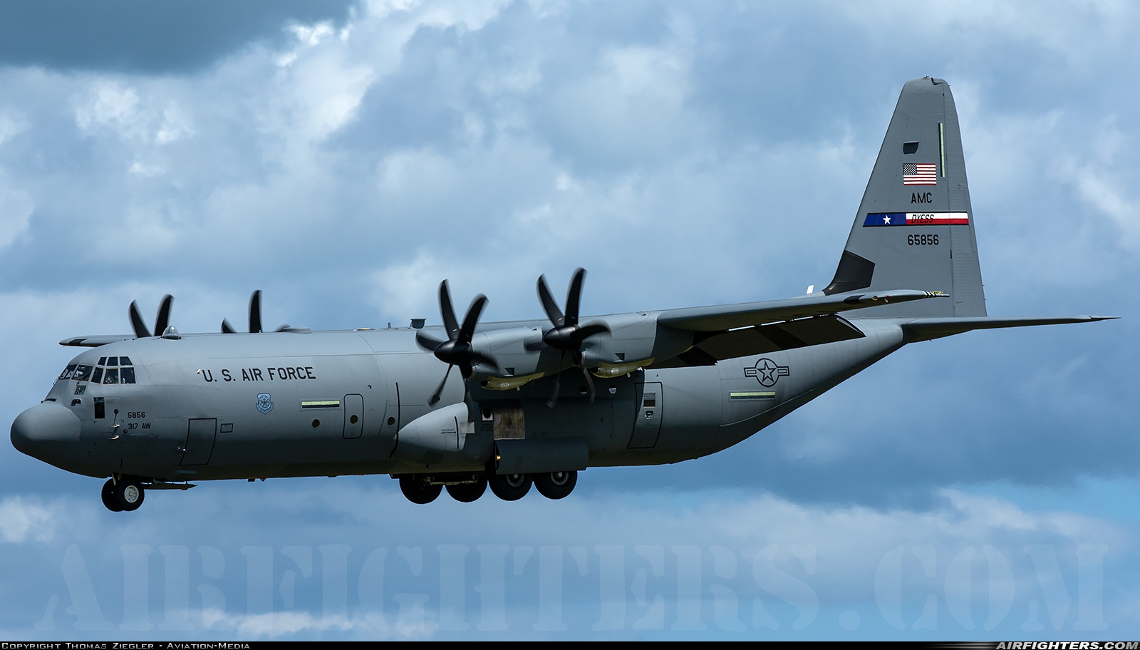 USA - Air Force Lockheed Martin C-130J-30 Hercules (L-382) 16-5856 at Cherbourg - Maupertus (LFRC), France