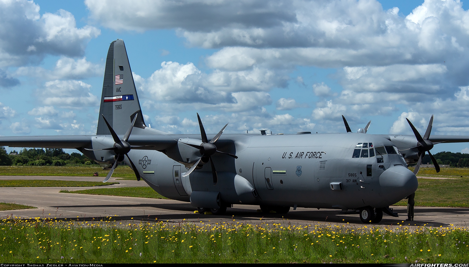 USA - Air Force Lockheed Martin C-130J-30 Hercules (L-382) 17-5865 at Cherbourg - Maupertus (LFRC), France