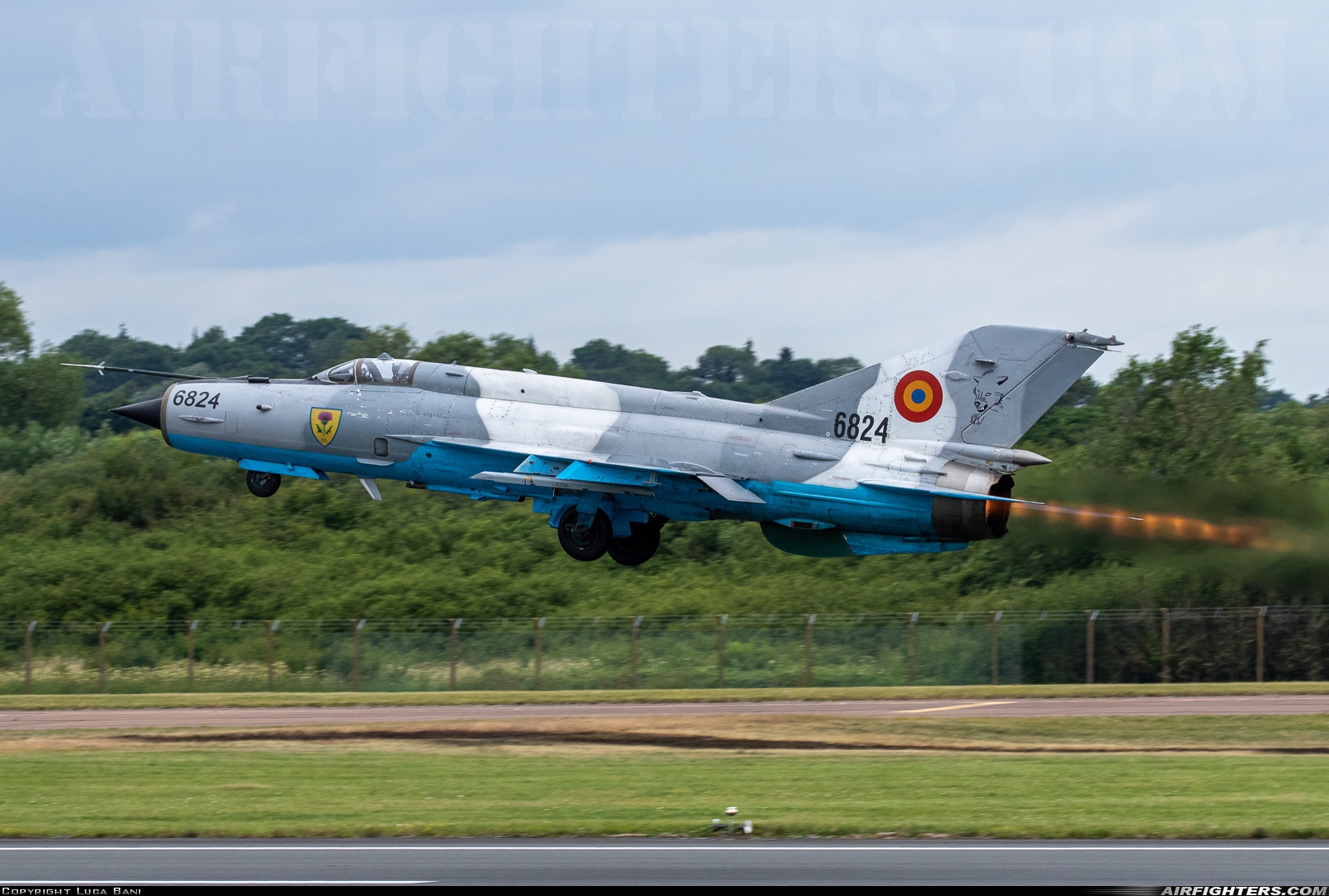 Romania - Air Force Mikoyan-Gurevich MiG-21MF-75 Lancer C 6824 at Fairford (FFD / EGVA), UK
