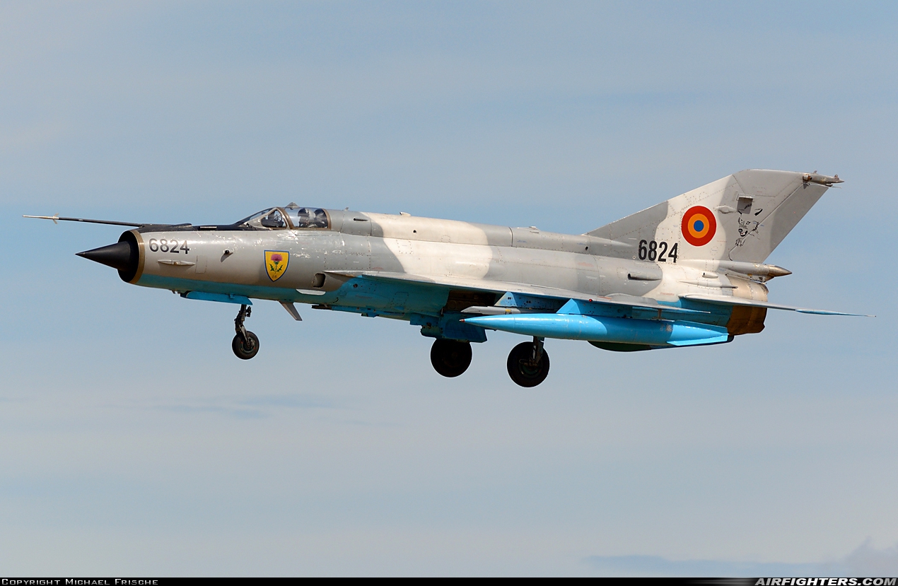 Romania - Air Force Mikoyan-Gurevich MiG-21MF-75 Lancer C 6824 at Cologne / Bonn (- Konrad Adenauer / Wahn) (CGN / EDDK), Germany
