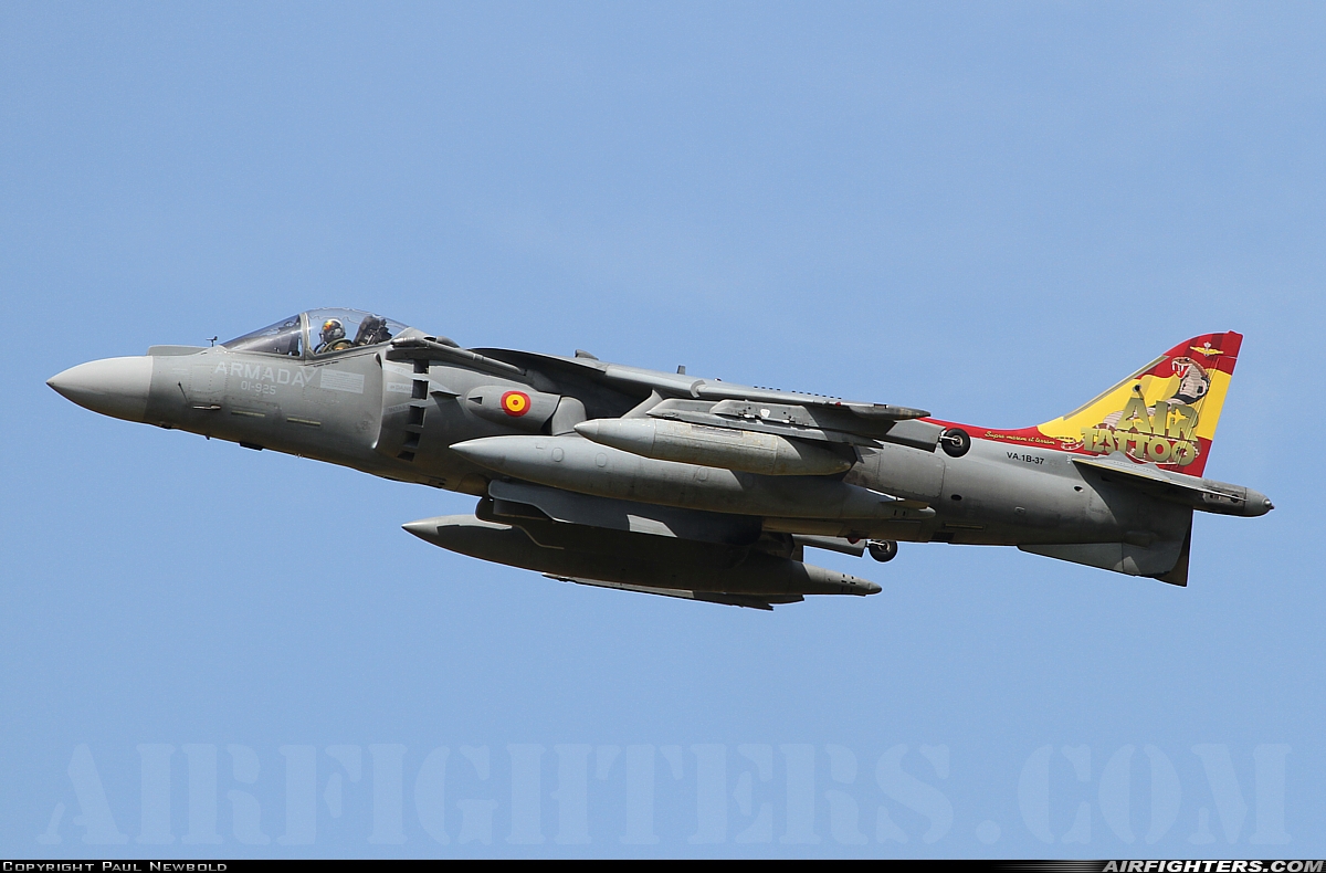 Spain - Navy McDonnell Douglas EAV-8B+ Harrier II VA.1B-37 at Yeovilton (YEO / EGDY), UK