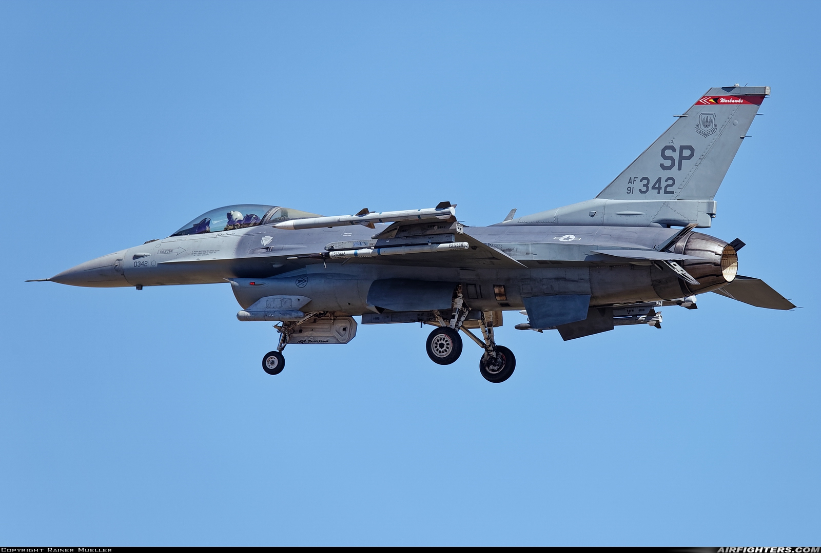 USA - Air Force General Dynamics F-16C Fighting Falcon 91-0342 at Spangdahlem (SPM / ETAD), Germany