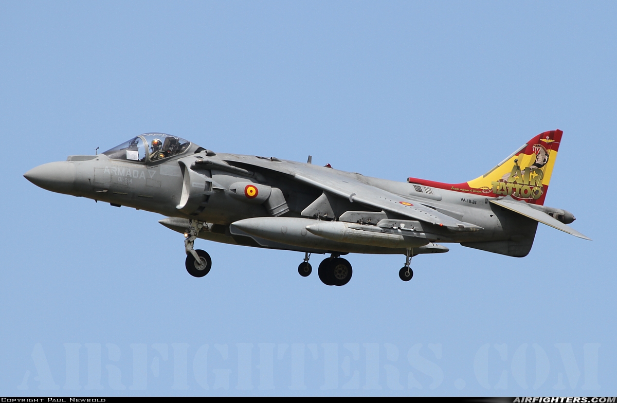 Spain - Navy McDonnell Douglas EAV-8B+ Harrier II VA.1B-24 at Yeovilton (YEO / EGDY), UK