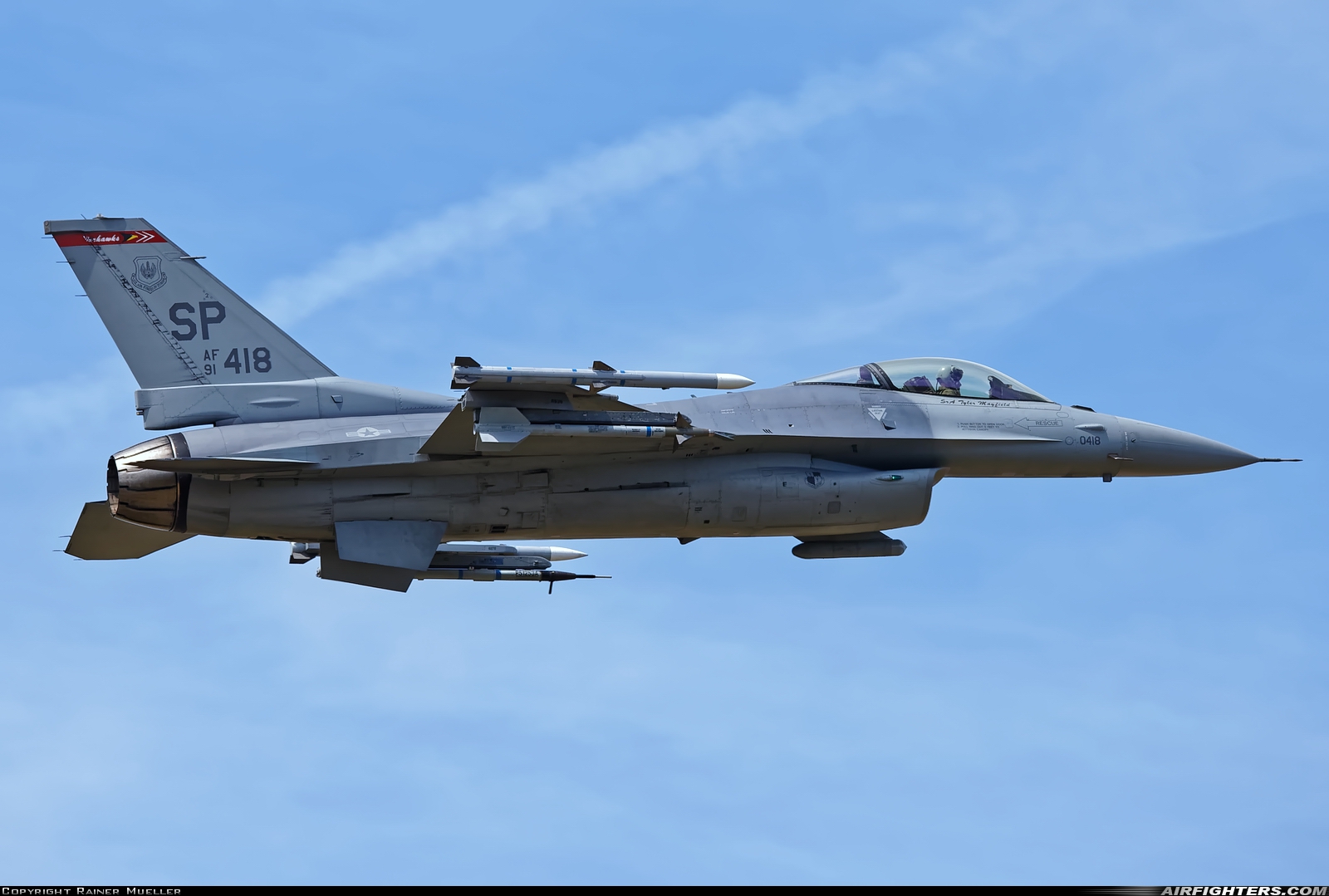 USA - Air Force General Dynamics F-16C Fighting Falcon 91-0418 at Spangdahlem (SPM / ETAD), Germany