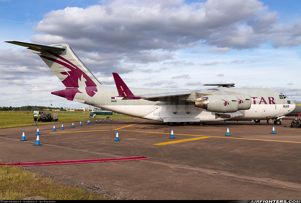 Qatar - Emiri Air Force Boeing C-17A Globemaster III A7-MAB at Fairford (FFD / EGVA), UK