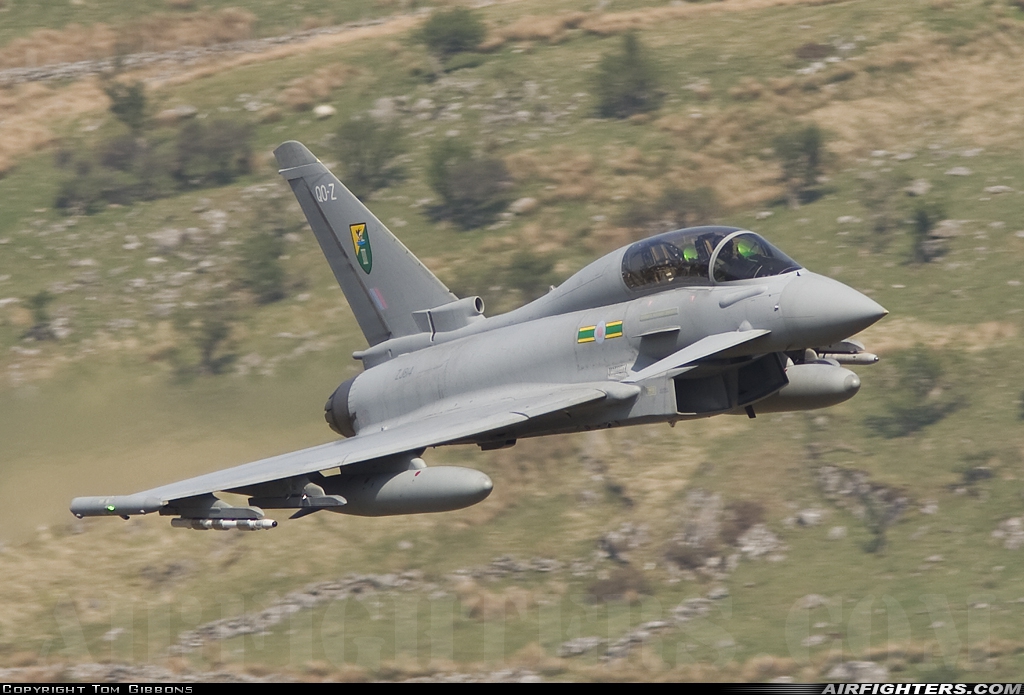 UK - Air Force Eurofighter Typhoon T1 ZJ814 at Off-Airport - Machynlleth Loop Area, UK