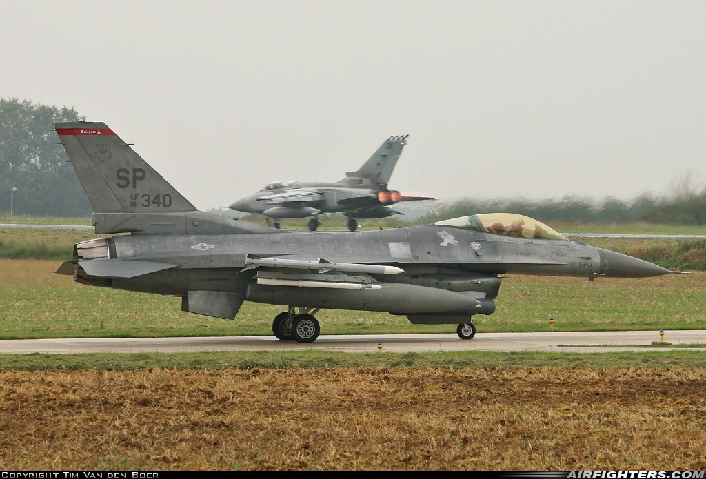 USA - Air Force General Dynamics F-16C Fighting Falcon 91-0340 at Florennes (EBFS), Belgium