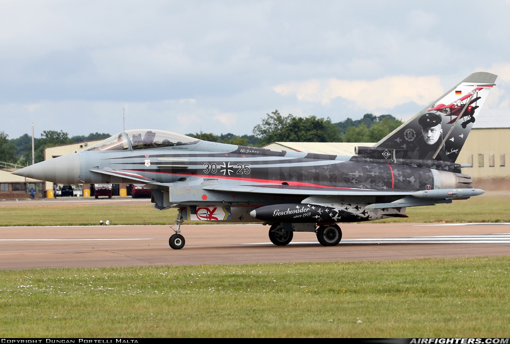 Germany - Air Force Eurofighter EF-2000 Typhoon S 30+25 at Fairford (FFD / EGVA), UK