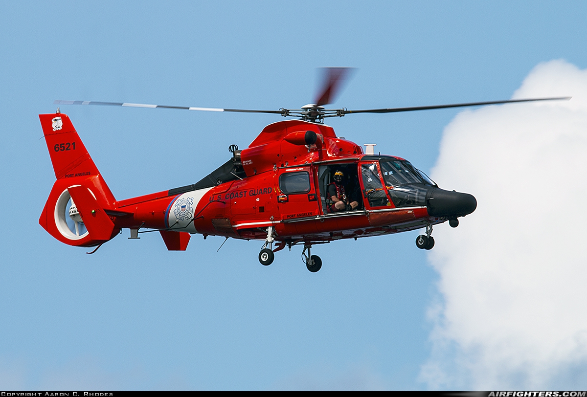 USA - Coast Guard Aerospatiale HH-65B Dolphin 6521 at Off-Airport - Lake Washington, USA
