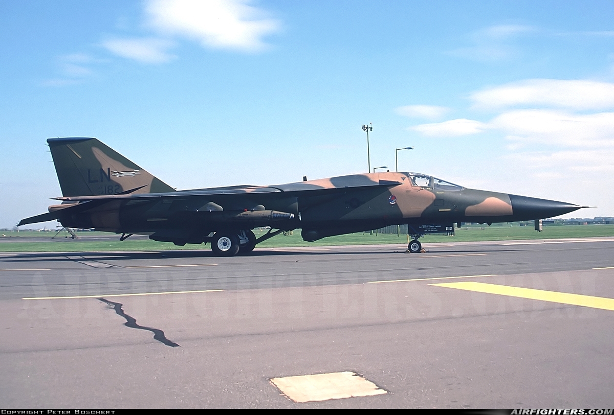 USA - Air Force General Dynamics F-111F Aardvark 74-0182 at Waddington (WTN / EGXW), UK
