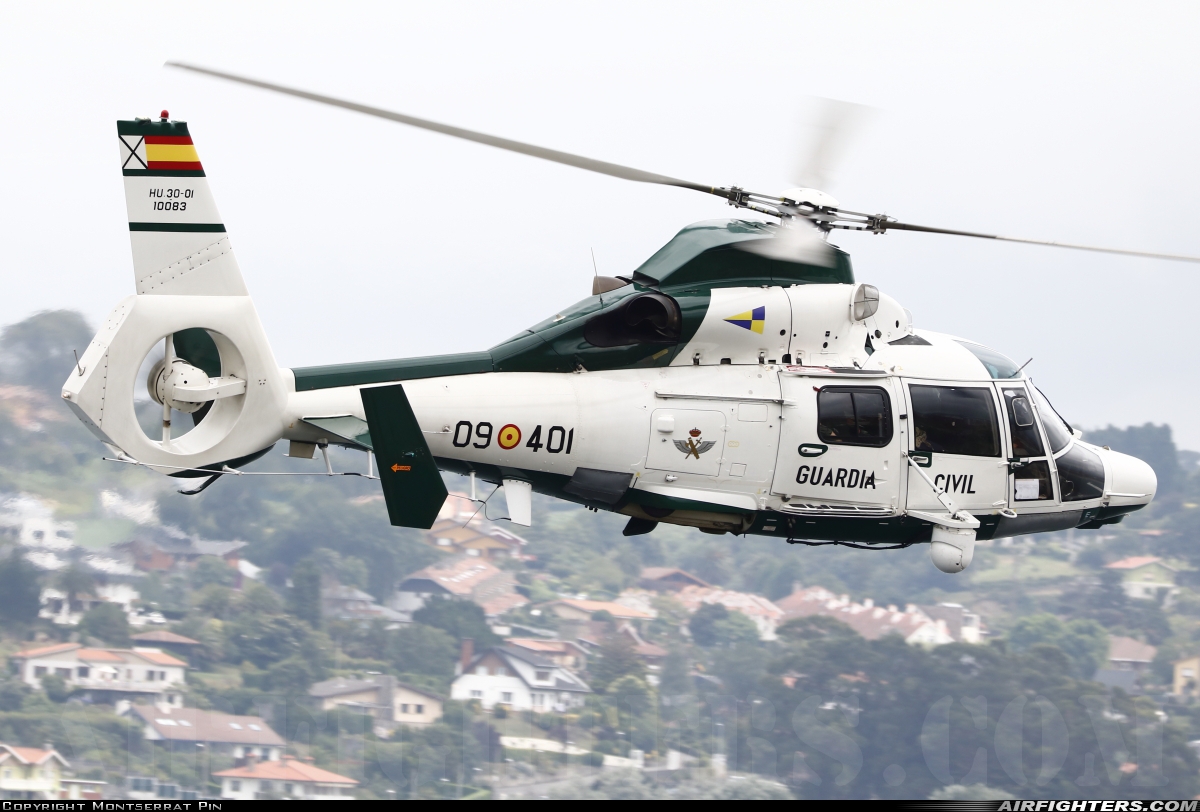 Spain - Guardia Civil Aerospatiale SA-365N3 Dauphin 2 HU.30-01-10083 at Off-Airport - Gijon, Spain