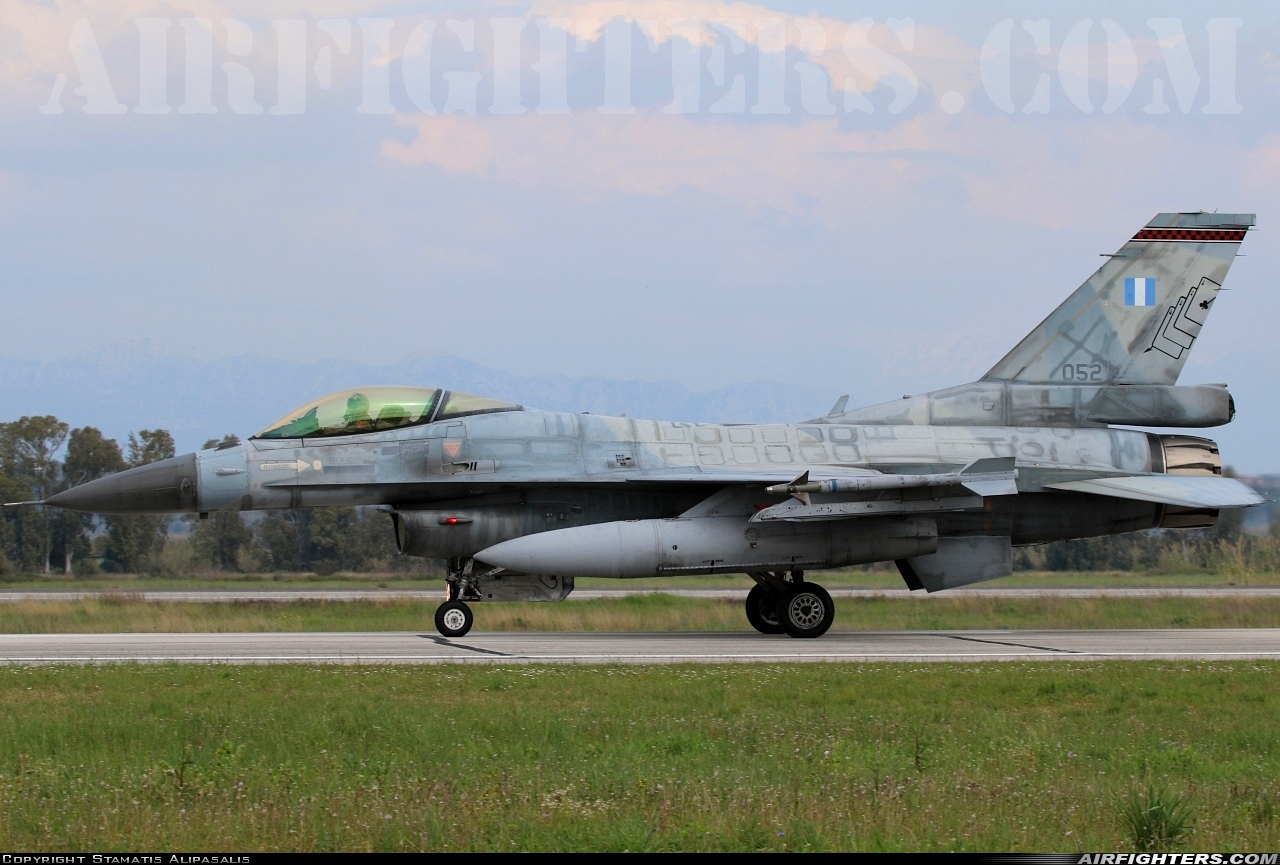 Greece - Air Force General Dynamics F-16C Fighting Falcon 052 at Andravida (Pyrgos -) (PYR / LGAD), Greece