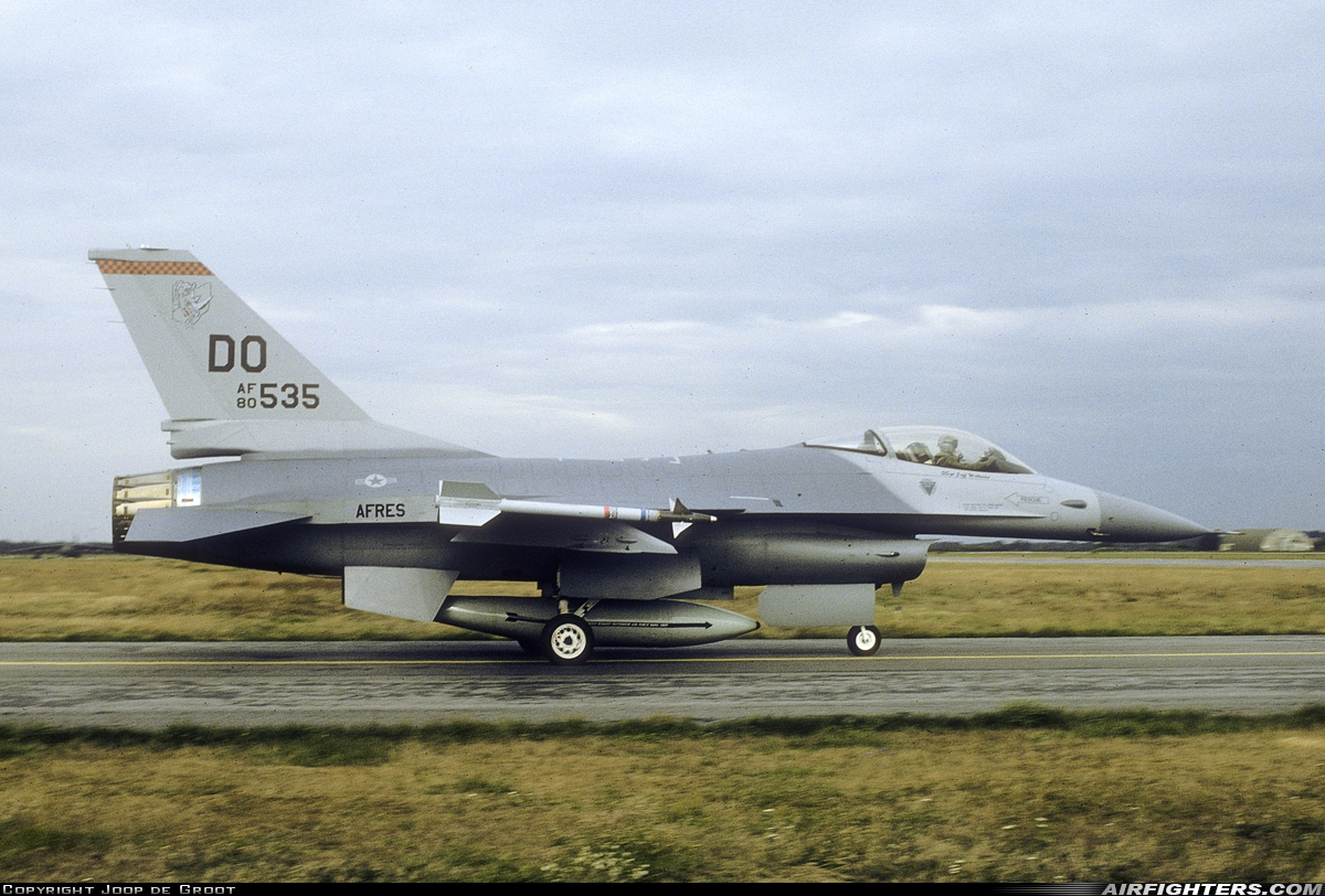 USA - Air Force General Dynamics F-16A Fighting Falcon 80-0535 at Skrydstrup (EKSP), Denmark