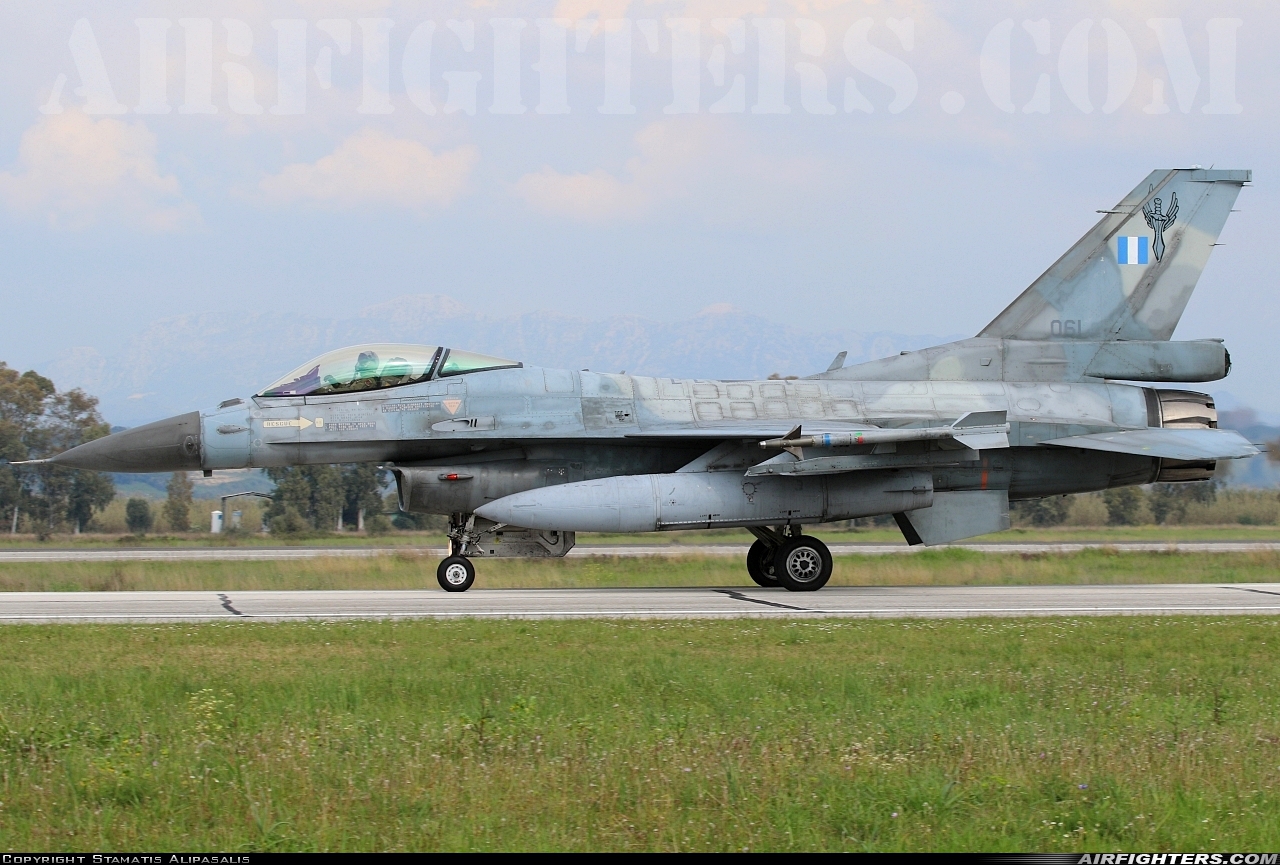 Greece - Air Force General Dynamics F-16C Fighting Falcon 061 at Andravida (Pyrgos -) (PYR / LGAD), Greece