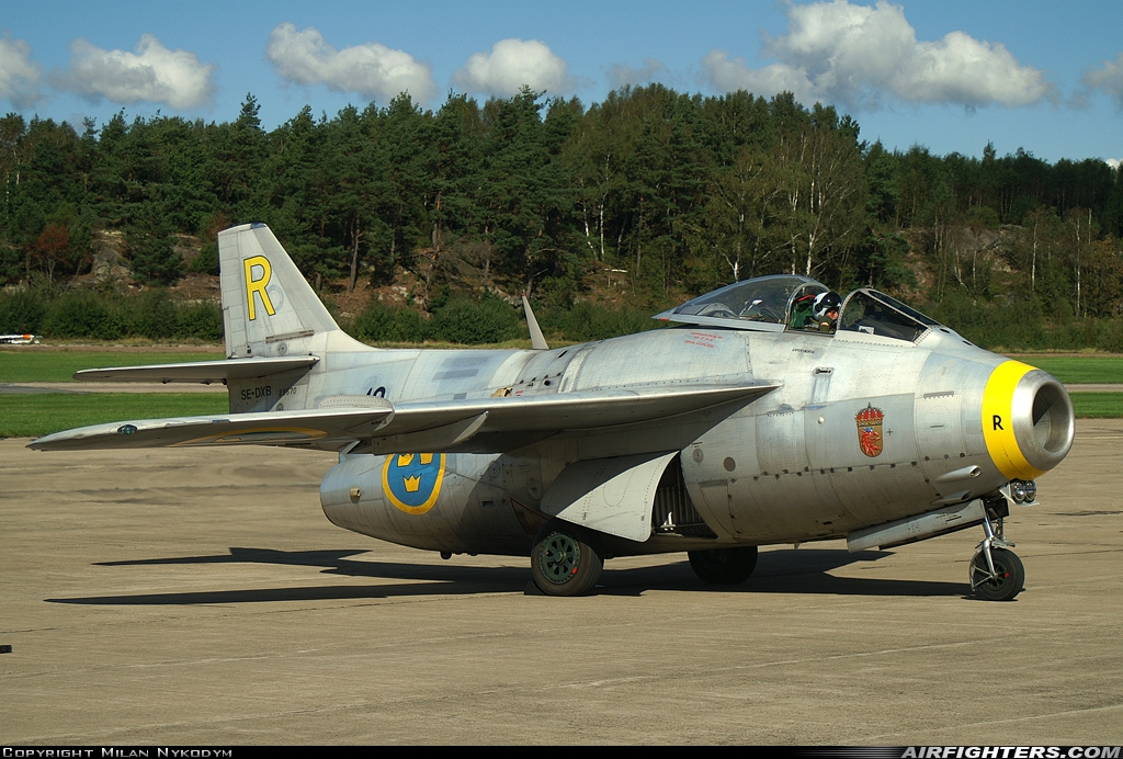 Sweden - Air Force Saab J29F Tunnan SE-DXB at Gothenburg - City (Save) (GSE / ESGP), Sweden