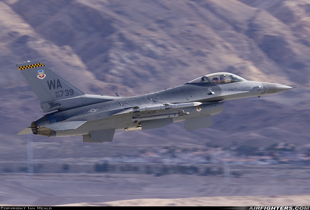 USA - Air Force General Dynamics F-16C Fighting Falcon 90-0379 at Las Vegas - Nellis AFB (LSV / KLSV), USA