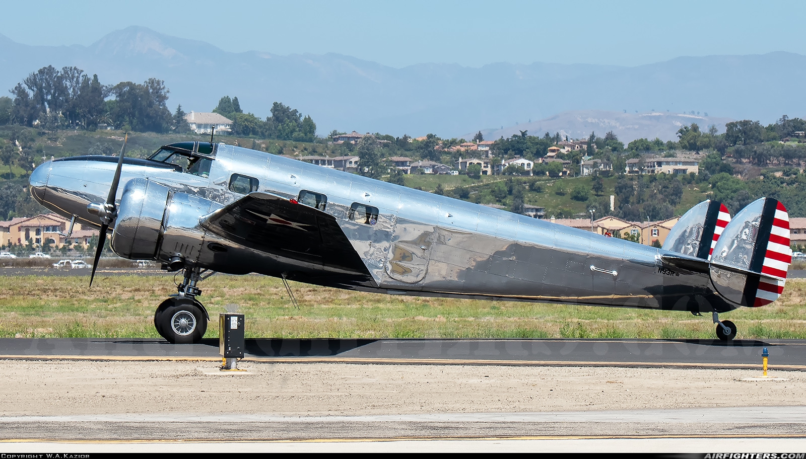 Private - Yanks Air Museum Lockheed L-12A Electra Junior N93R at Camarillo (Oxnard AFB) (CMA), USA