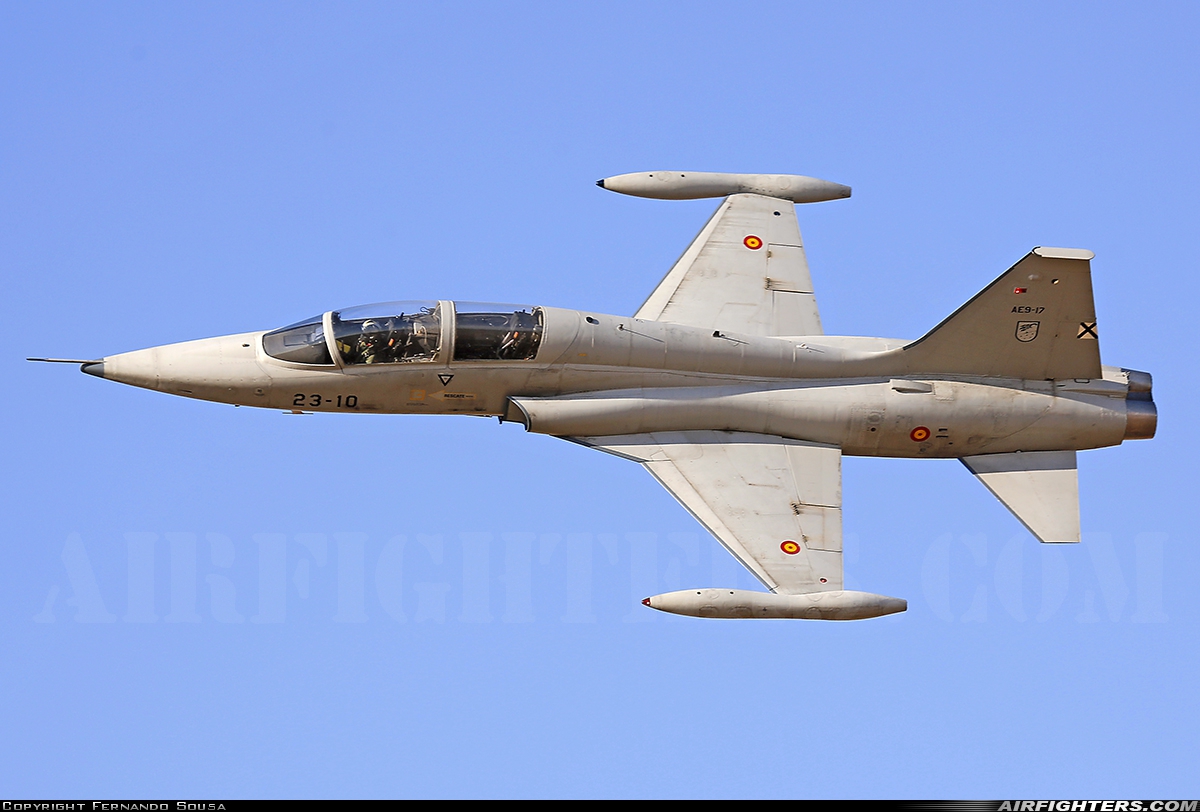 Spain - Air Force Northrop SF-5B Freedom Fighter AE.9-17 at Badajoz - Talavera la Real (BJZ / LEBZ), Spain