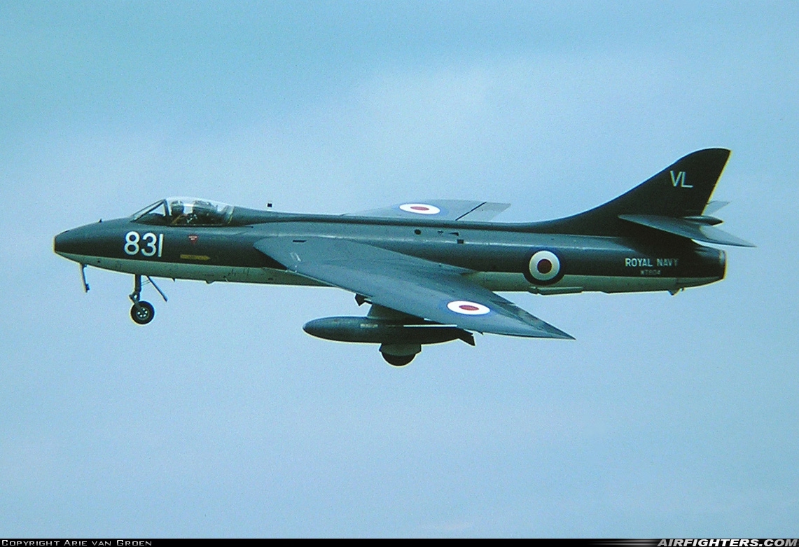 UK - Navy Hawker Hunter F4 WT804 at Mildenhall (MHZ / GXH / EGUN), UK