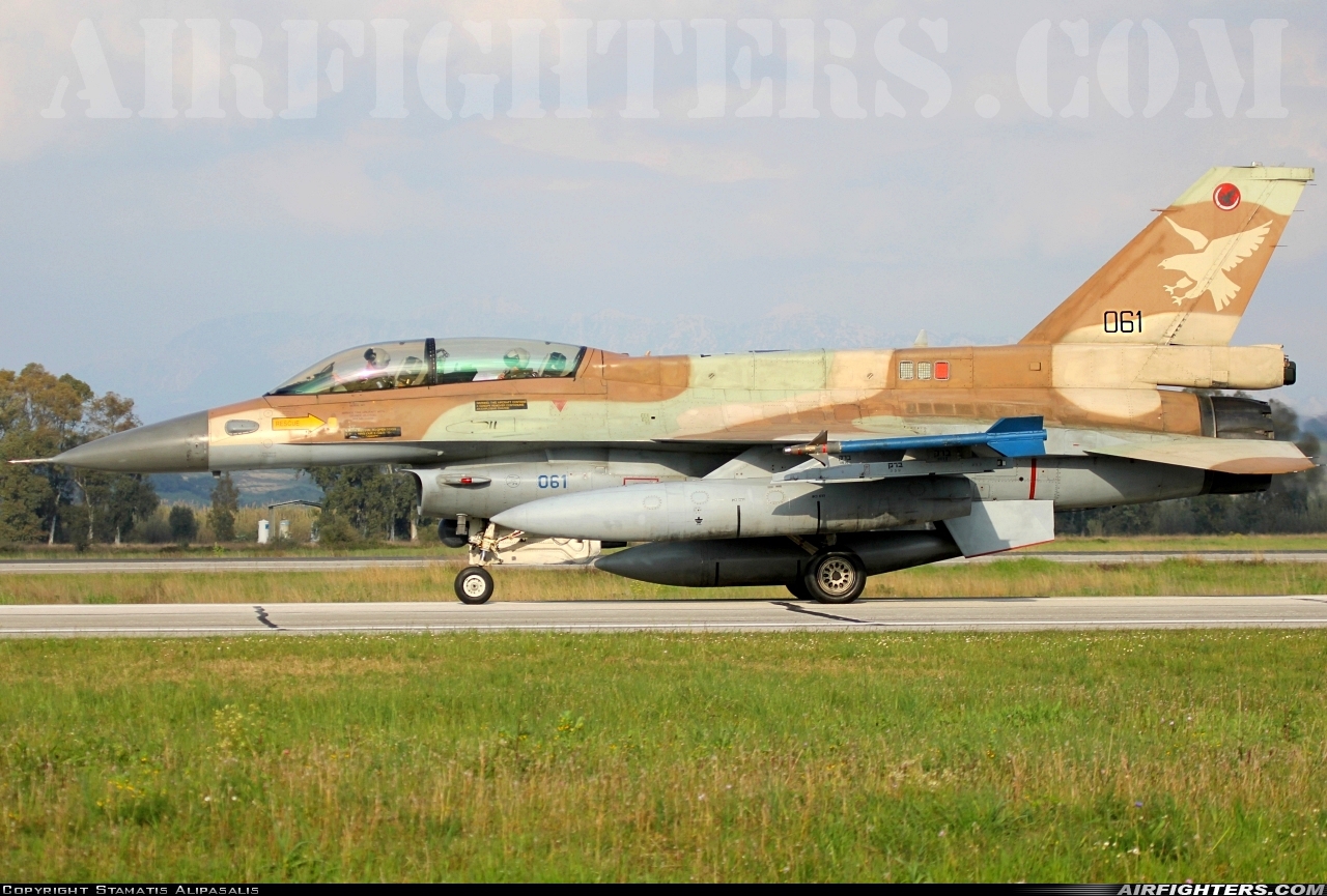 Israel - Air Force General Dynamics F-16D Fighting Falcon 061 at Andravida (Pyrgos -) (PYR / LGAD), Greece